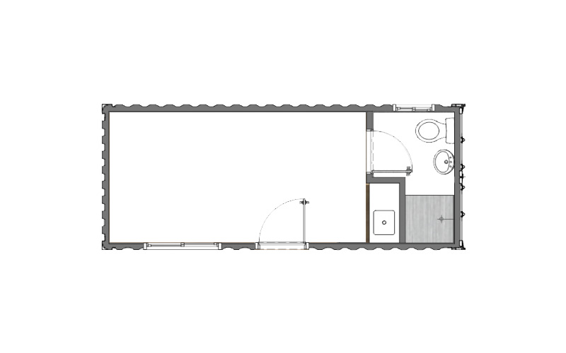 Contenedor Vivienda Baño y Cocina